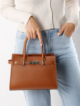 Handtas Caviar Leder Milano Bruin caviar CA24063-vue-porte